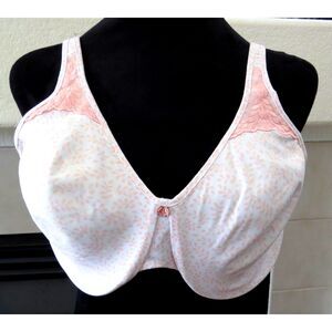 Bali Passion For Comfort Minimizer Underwire Bra Pink White  36DD  #3385